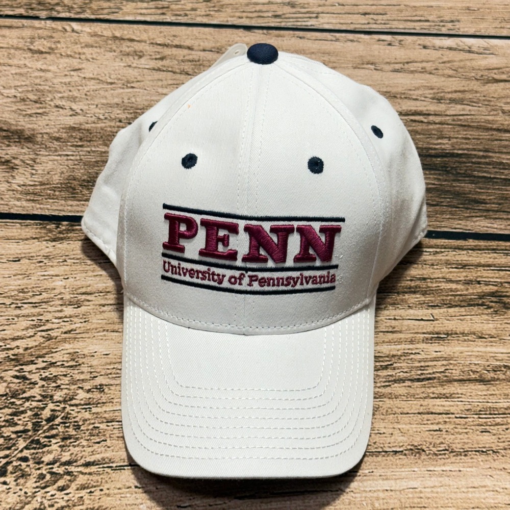 The Game Penn Hat University of Pennsylvania White Snapback Cap Logo Wharton